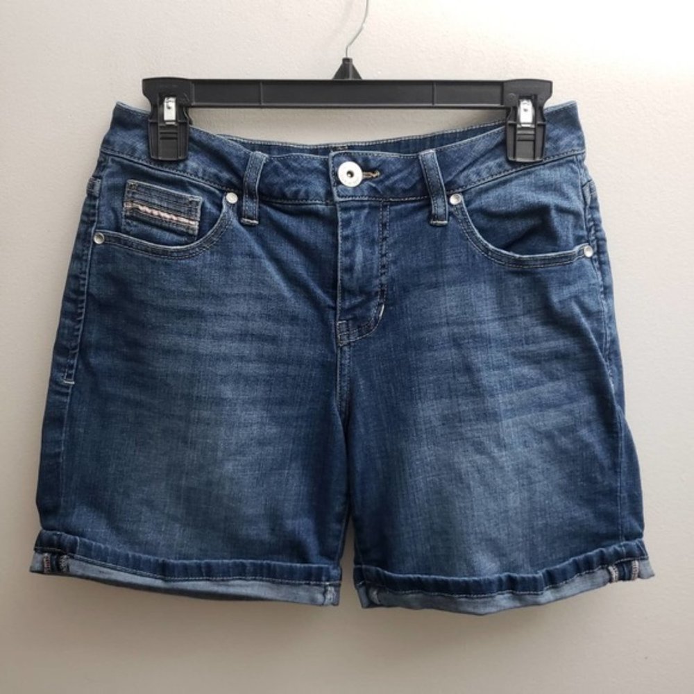 Jag Jeans Shorts 2/26 Blue Denim Relaxed Fit Rolle